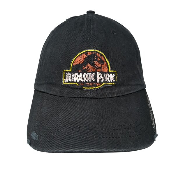Jurassic Park Strapback Hat Black OSFA Adjustable Universal Studios - Picture 1 of 9